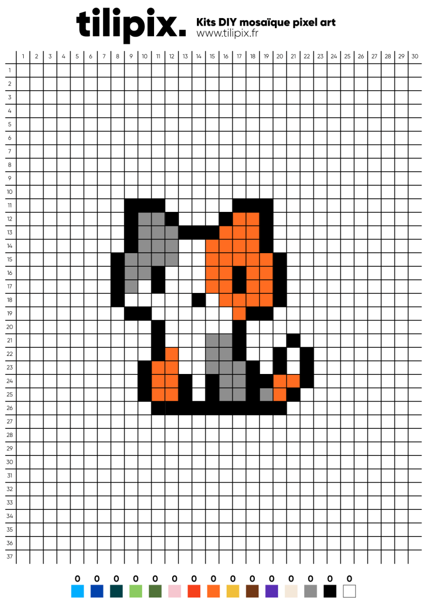 Pixel art Chat - Tilipix