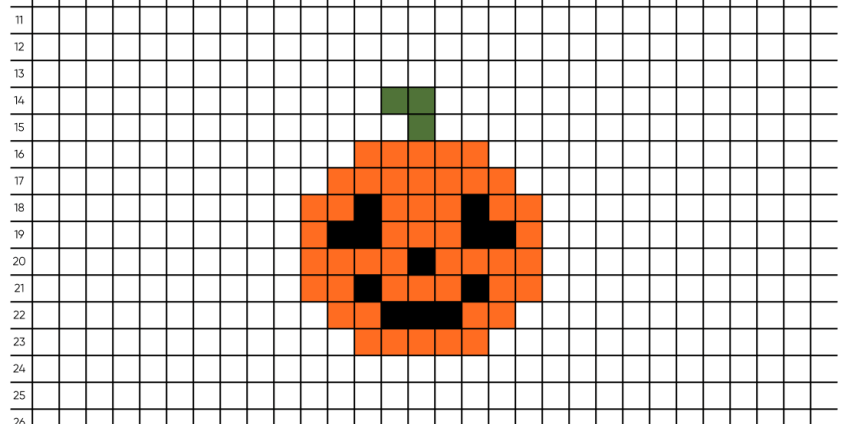 Pixel art Citrouille Halloween - Tilipix