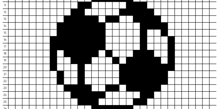 Pixel art Football - Tilipix