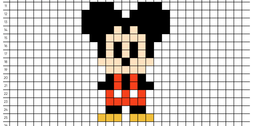 Pixel Art Mickey - Tilipix