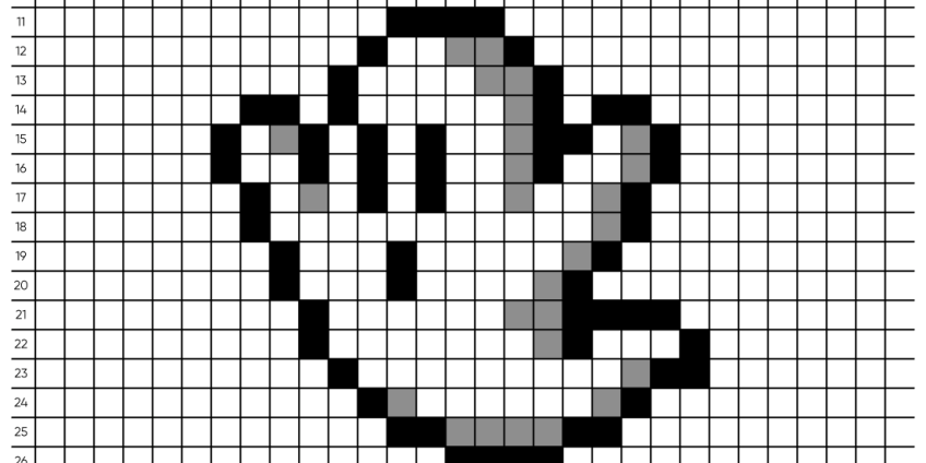 Pixel art Squelette Halloween - Tilipix