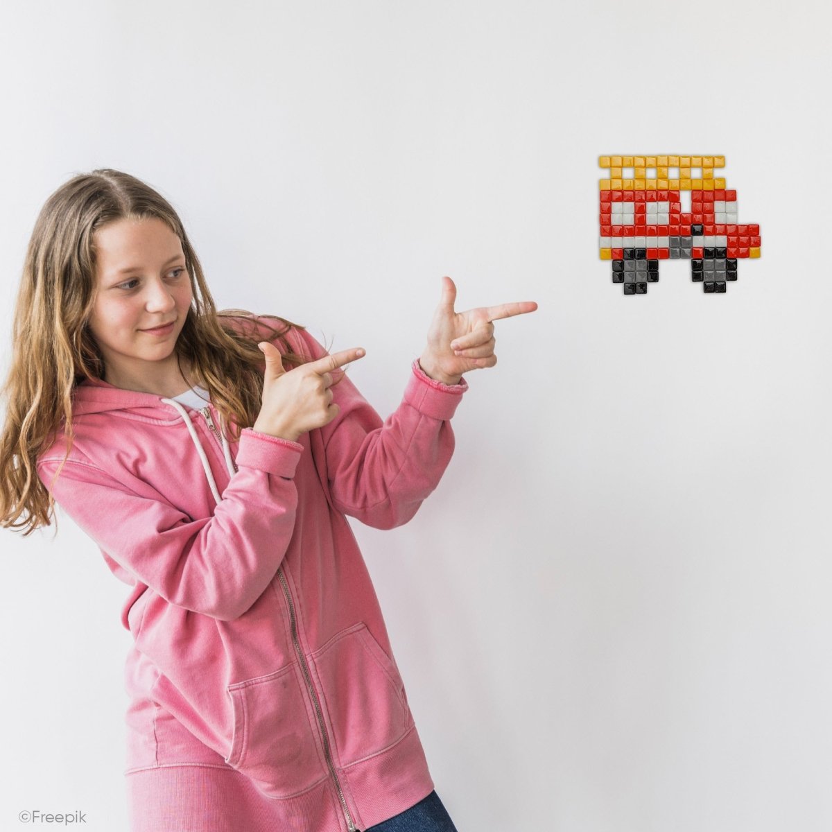 Kit mosaïque "Camille le camion de pompier" - Tilipix