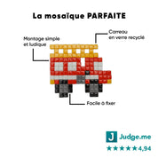 Kit mosaïque "Camille le camion de pompier" - Tilipix