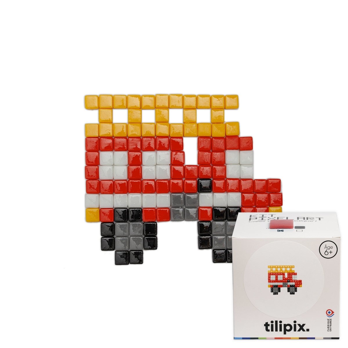 Kit mosaïque "Camille le camion de pompier" - Tilipix