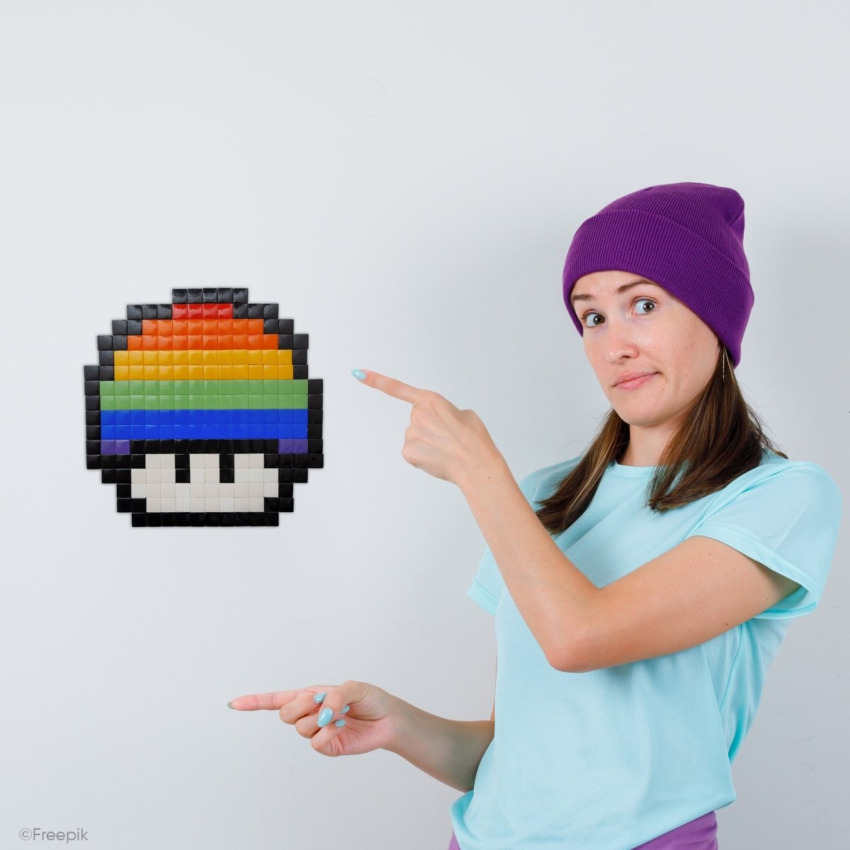 Kit mosaïque "Champignon arc - en - ciel" - Tilipix