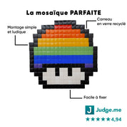 Kit mosaïque "Champignon arc - en - ciel" - Tilipix
