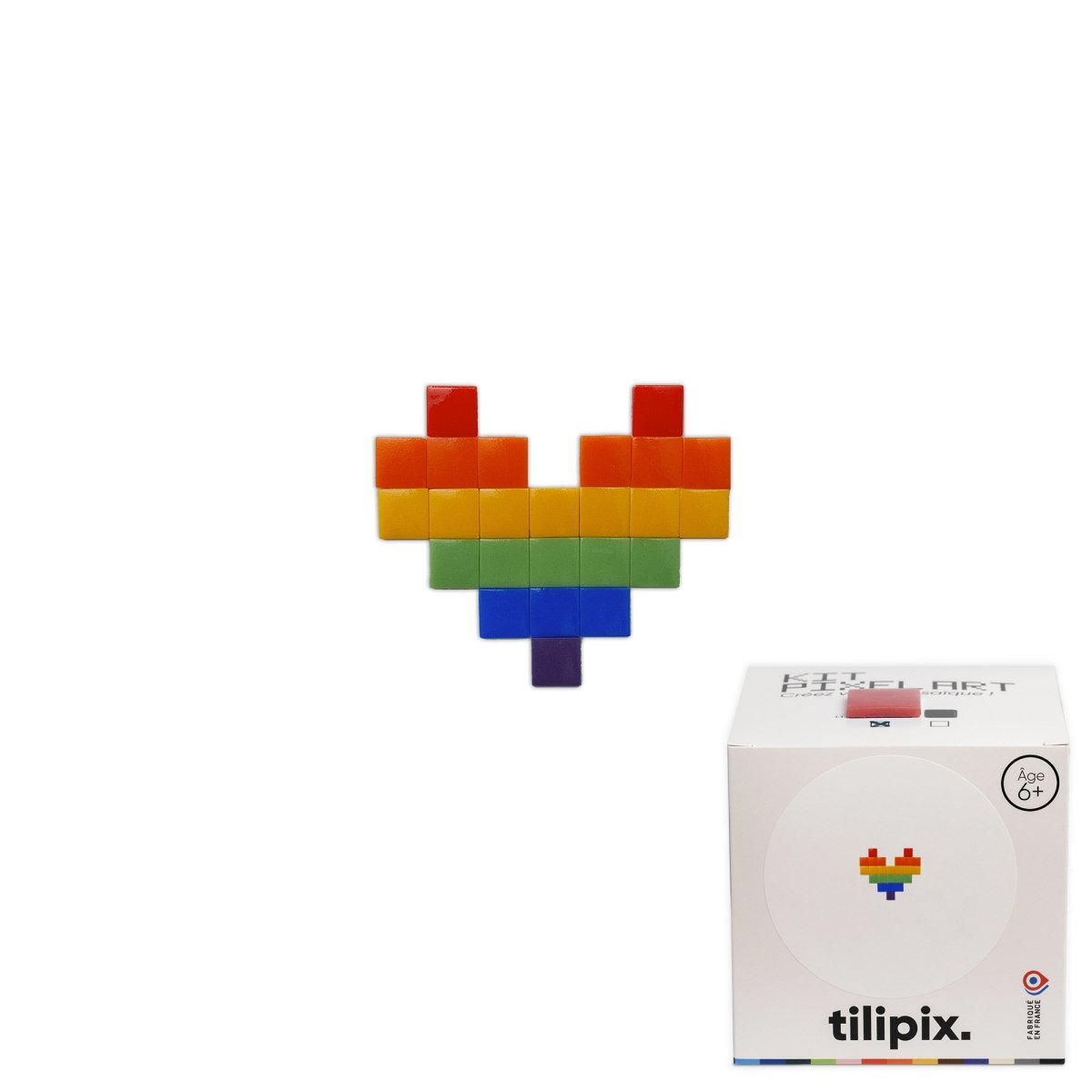 Kit mosaïque "Coeur arc - en - ciel" - Tilipix