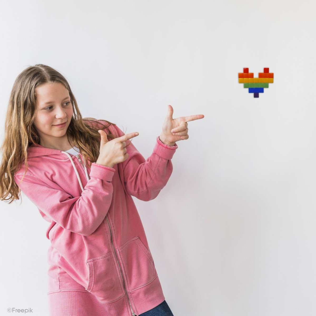 Kit mosaïque "Coeur arc - en - ciel" - Tilipix