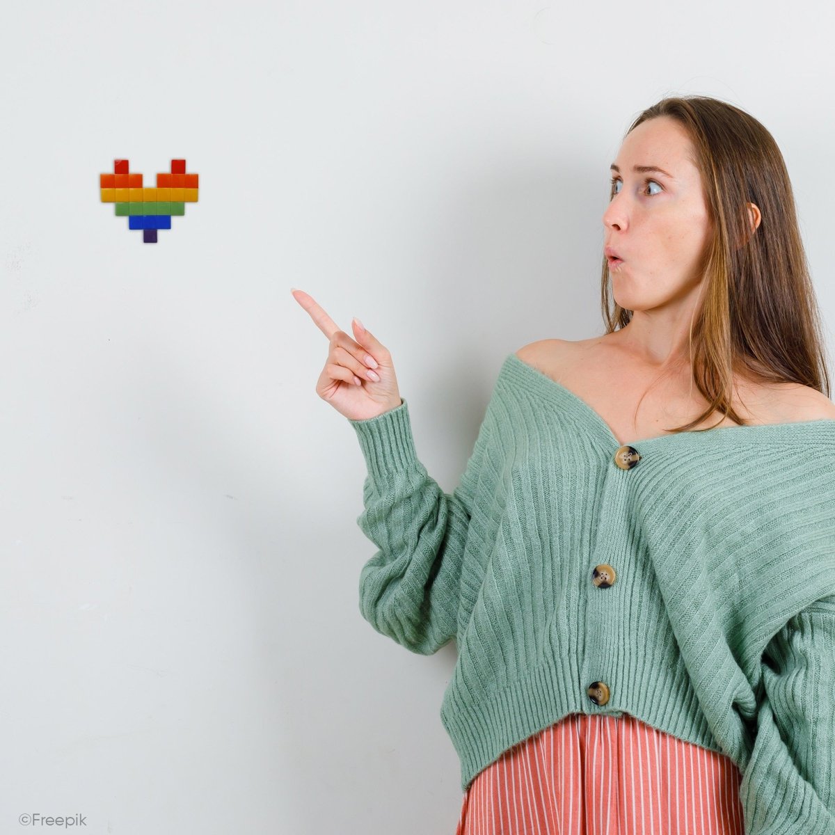 Kit mosaïque "Coeur arc - en - ciel" - Tilipix