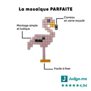 Kit mosaïque "Flore le flamant rose" - Tilipix