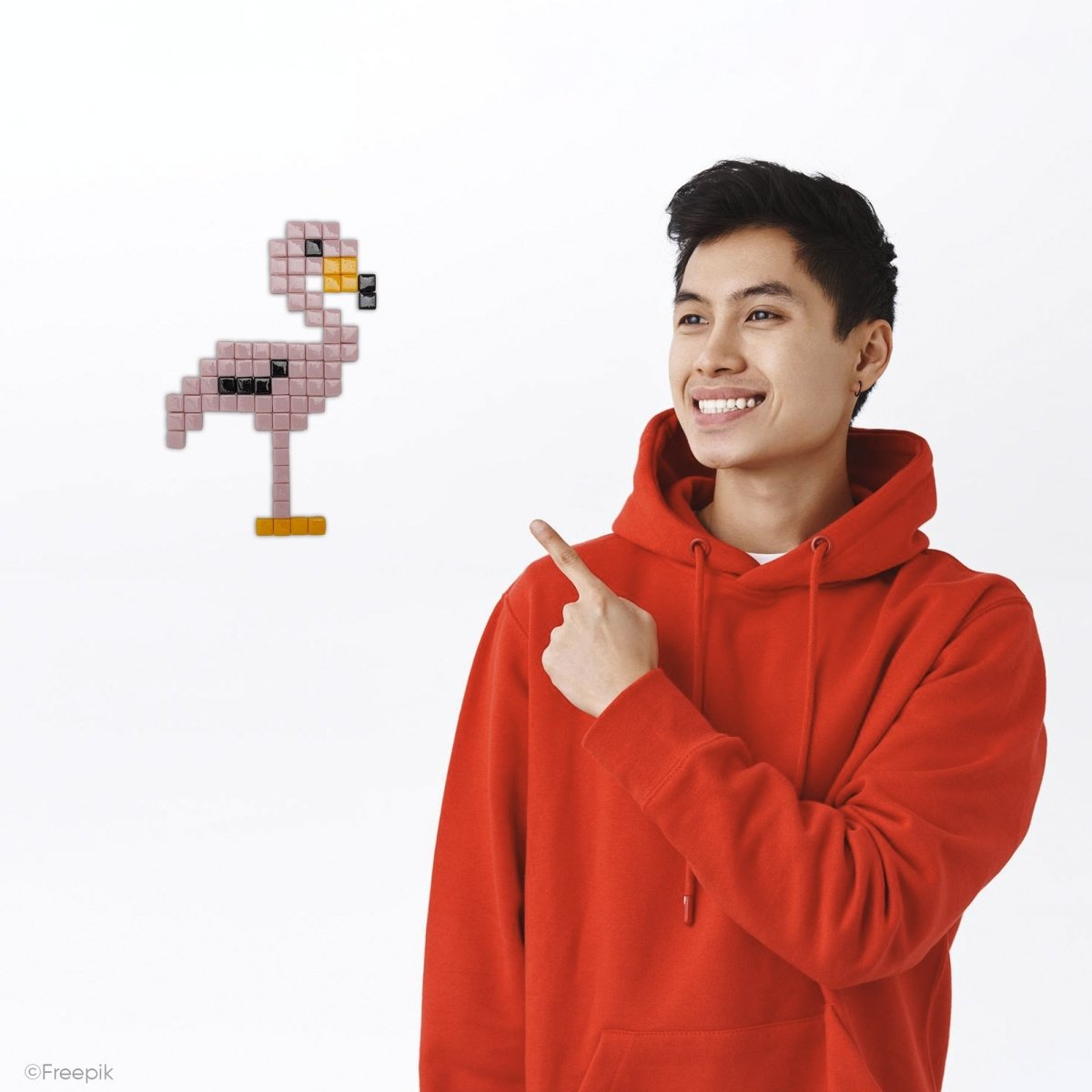 Kit mosaïque "Flore le flamant rose" - Tilipix