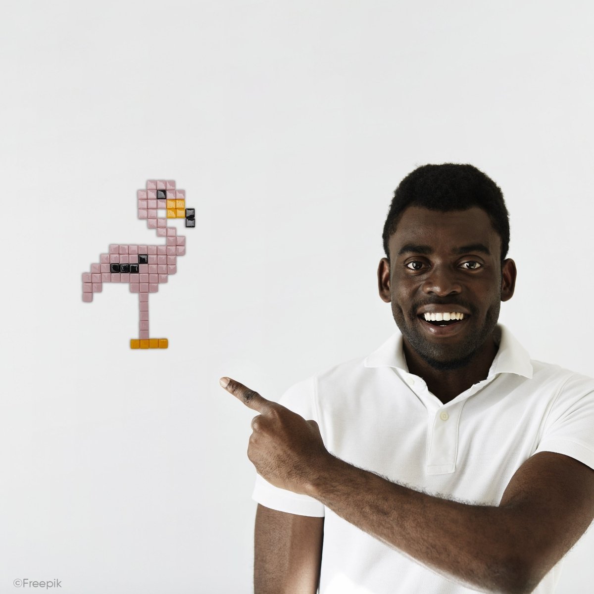 Kit mosaïque "Flore le flamant rose" - Tilipix