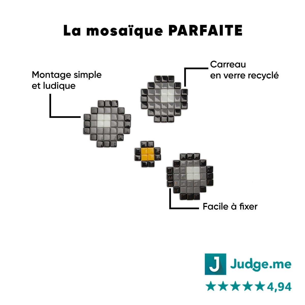 Kit mosaïque "La triplette" - Tilipix