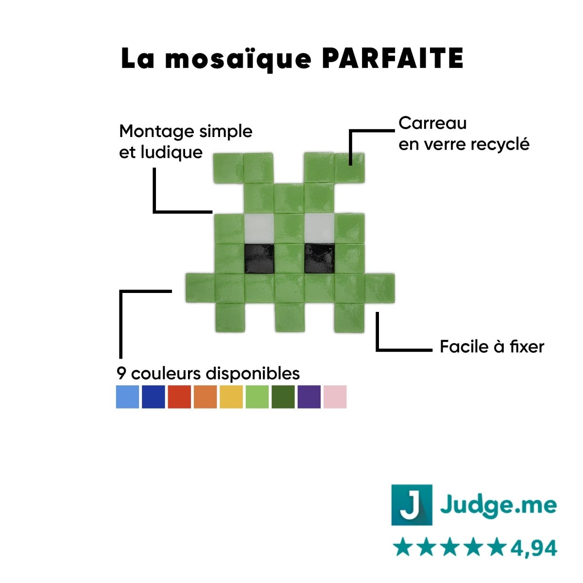 Kit mosaïque "Little monster" - Tilipix