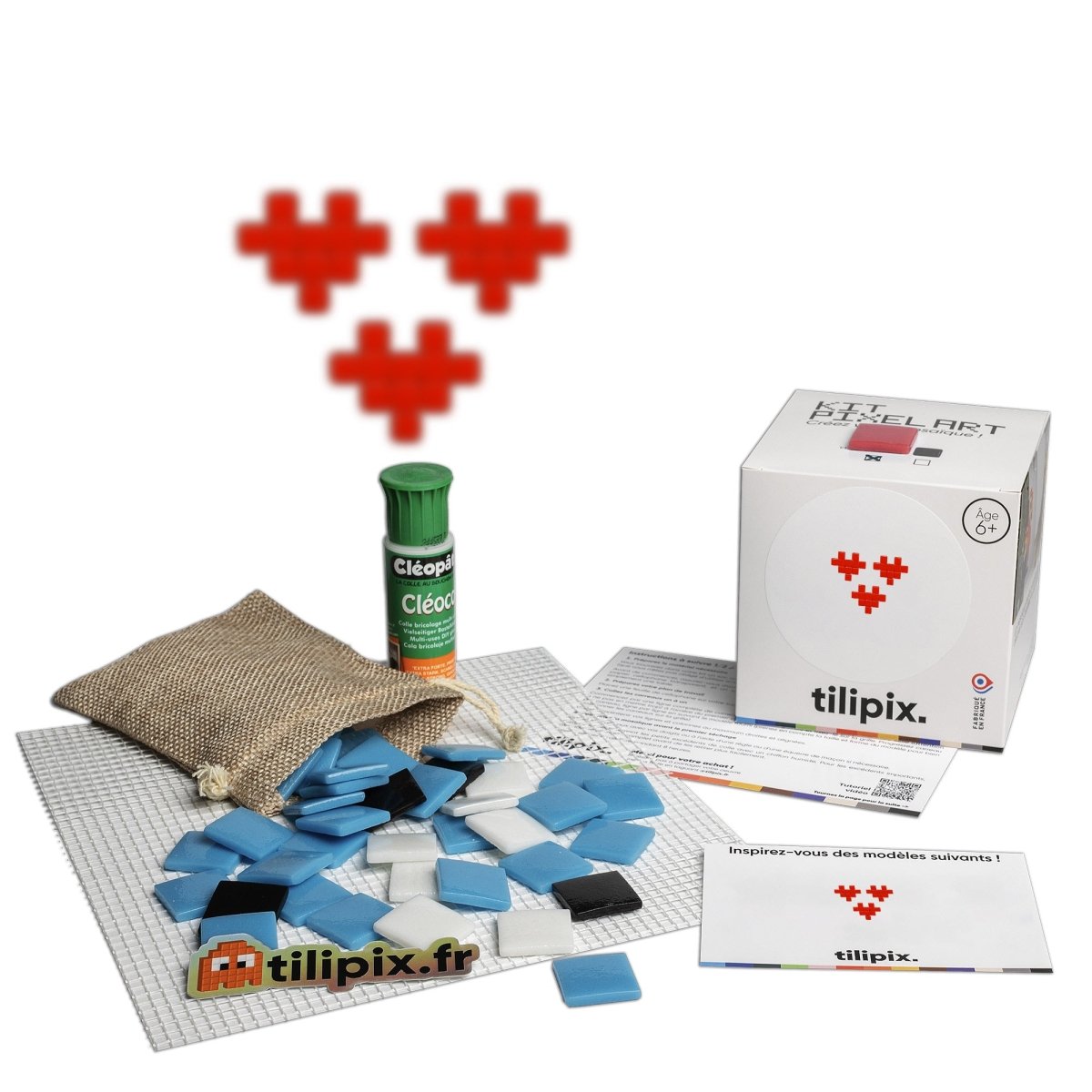 Kit mosaïque "Micro heart x3" - Tilipix