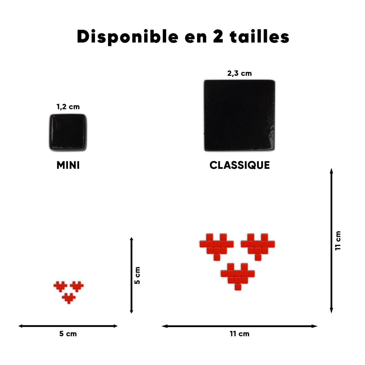 Kit mosaïque "Micro heart x3" - Tilipix