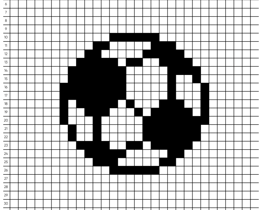 Pixel art Football - Tilipix
