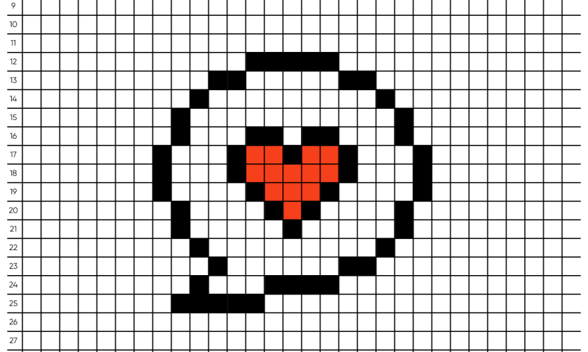 Pixel art Amour - Tilipix