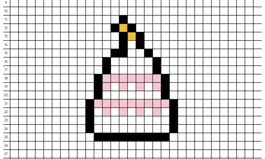 Pixel art Anniversaire - Tilipix
