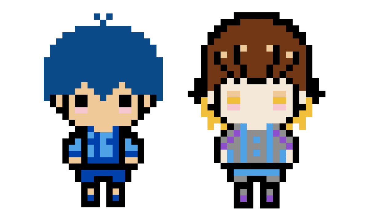 Pixel Art Blue Lock : Isagi et Bachira à recréer - Tilipix