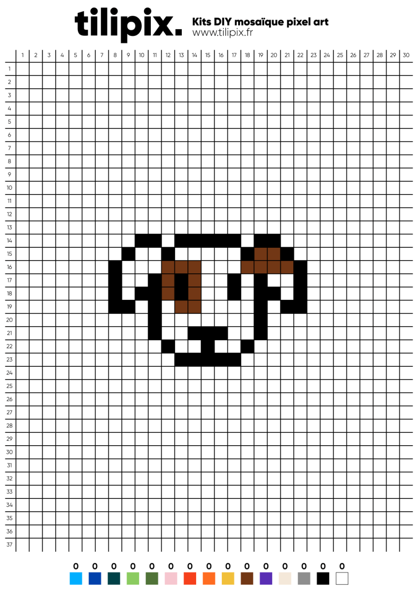 Pixel art Chien - Tilipix