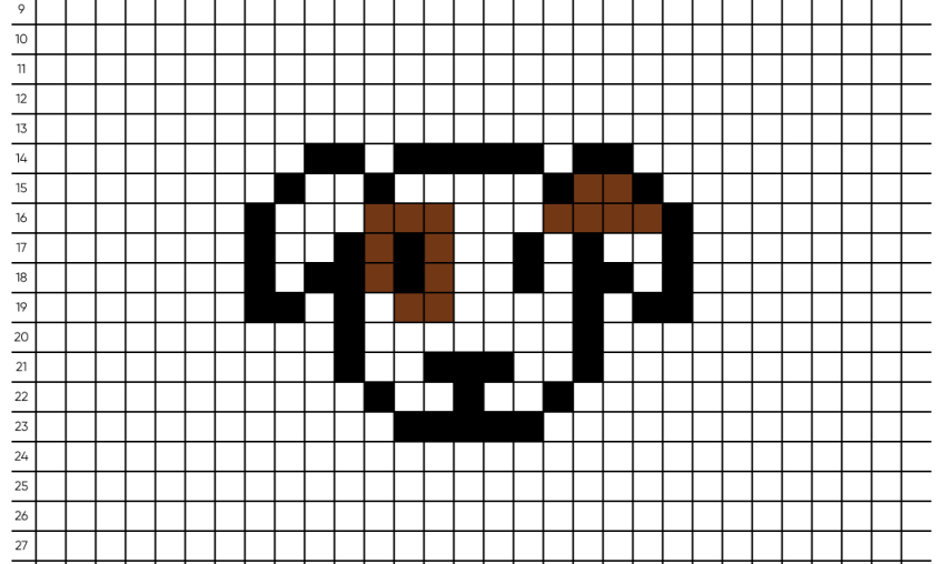 Pixel art Chien - Tilipix