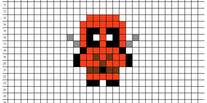 Pixel art Deadpool - Tilipix