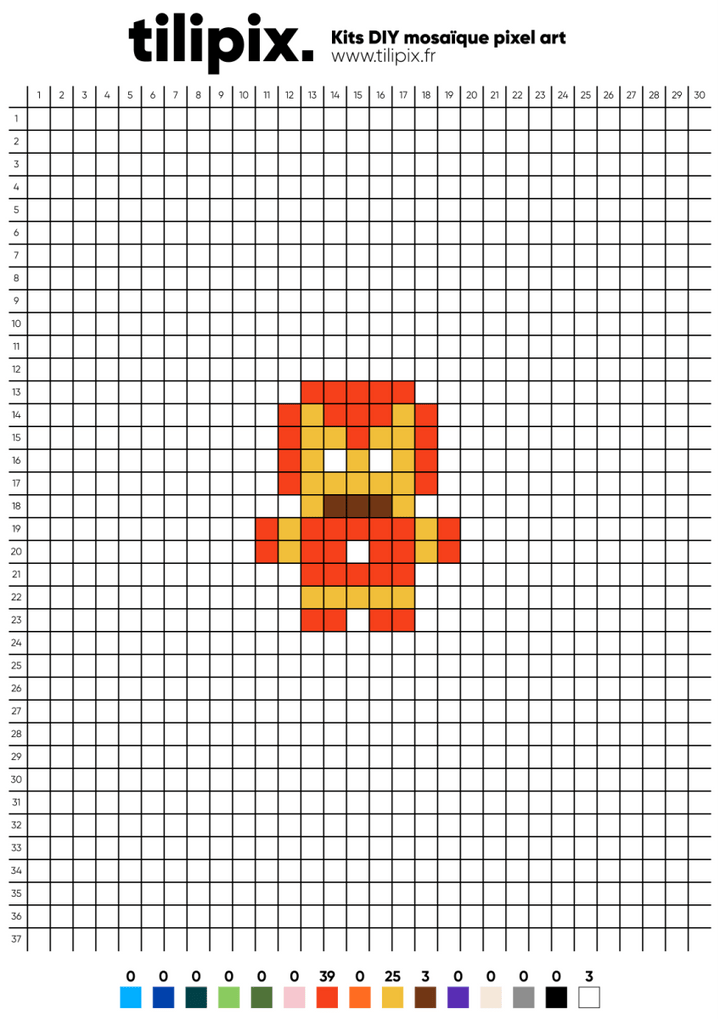 Pixel Art Marvel • Modèle gratuit à imprimer – Tilipix