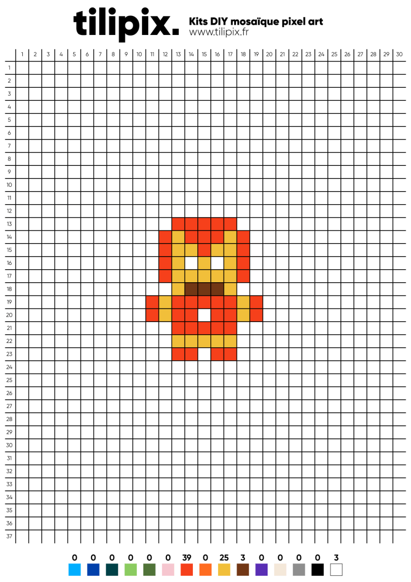 Pixel art Iron Man - Tilipix