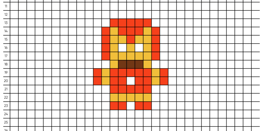 Pixel art Iron Man - Tilipix