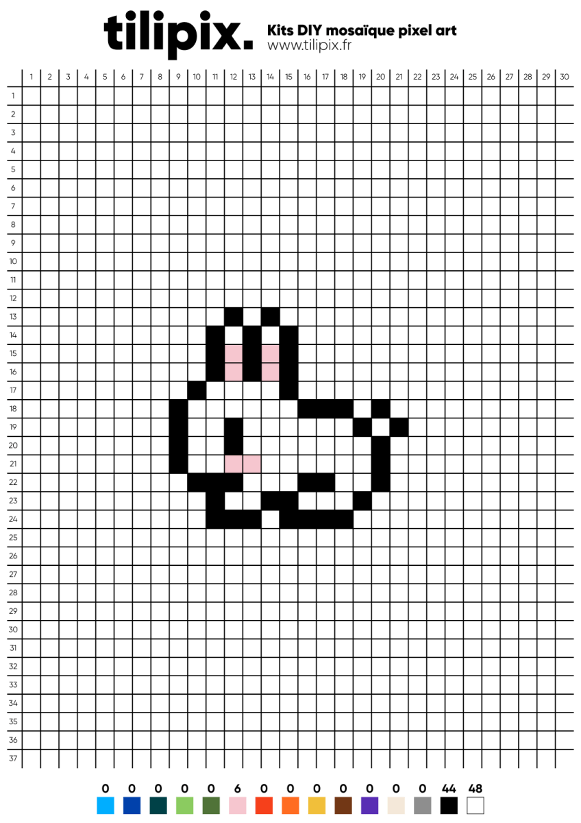 Pixel art Lapin - Tilipix