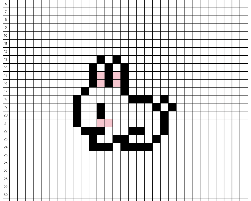 Pixel art Lapin - Tilipix