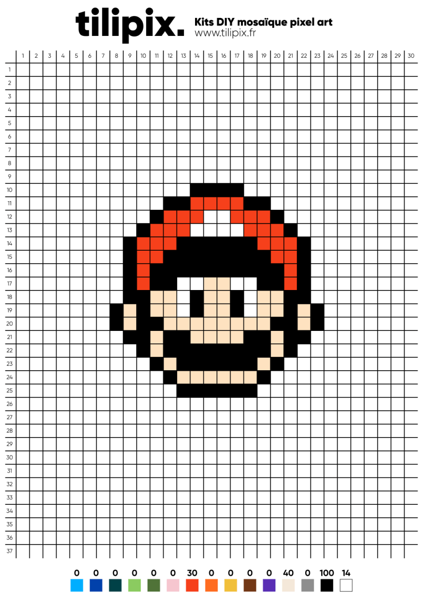 Pixel art Mario - Tilipix