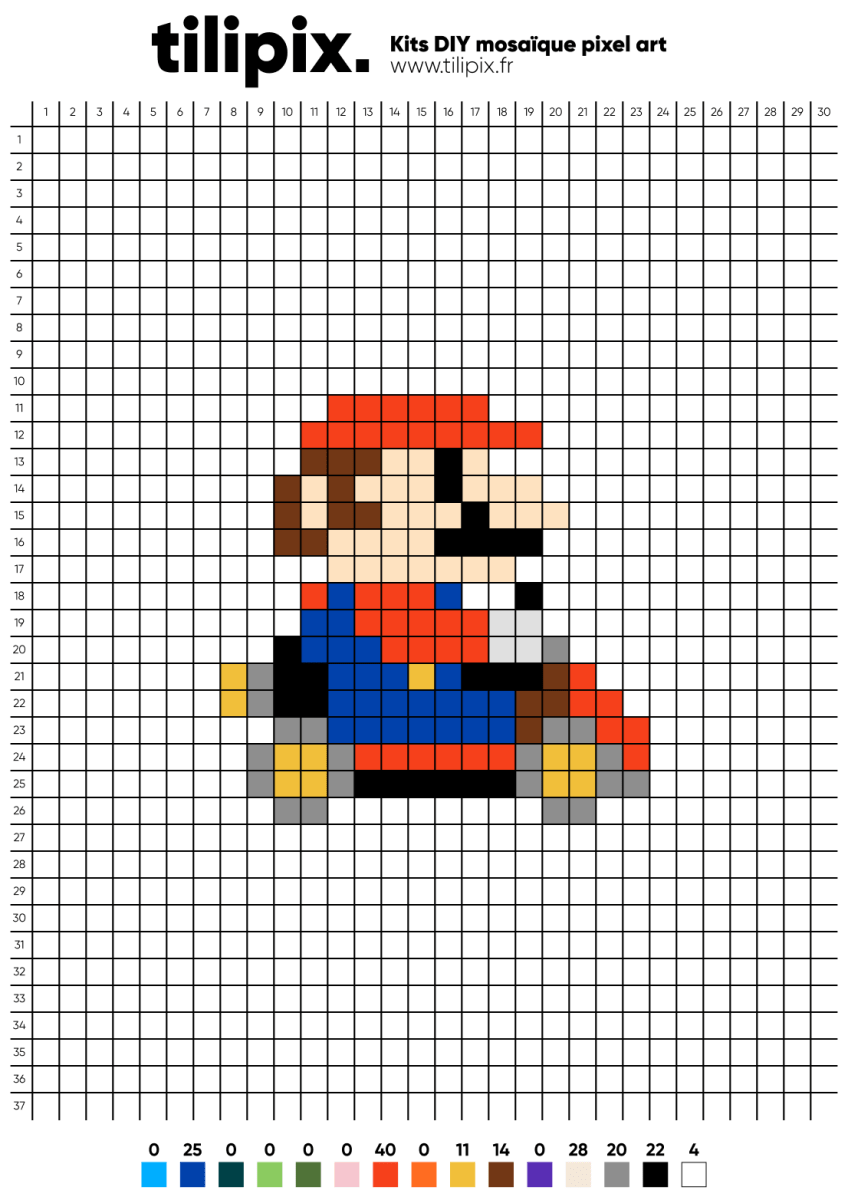 Pixel art Mario Kart - Tilipix