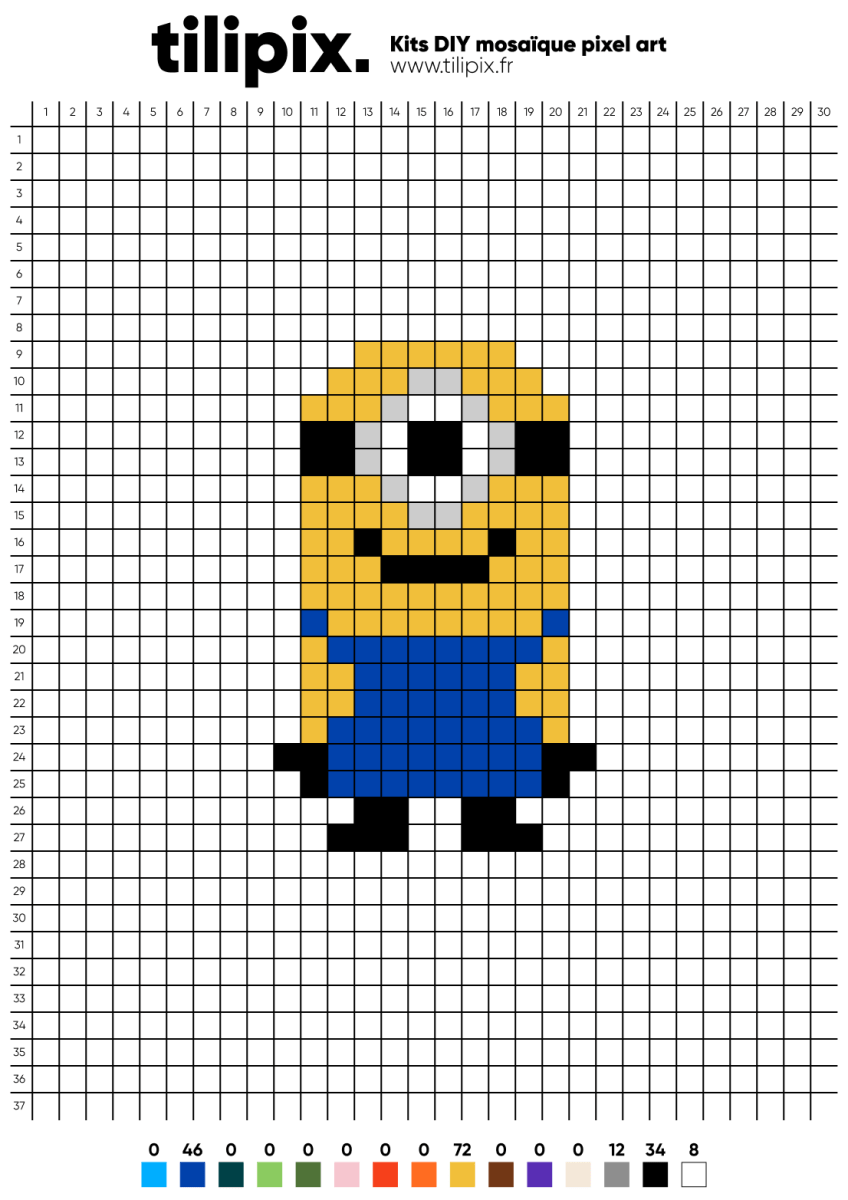 Pixel art Minion - Tilipix