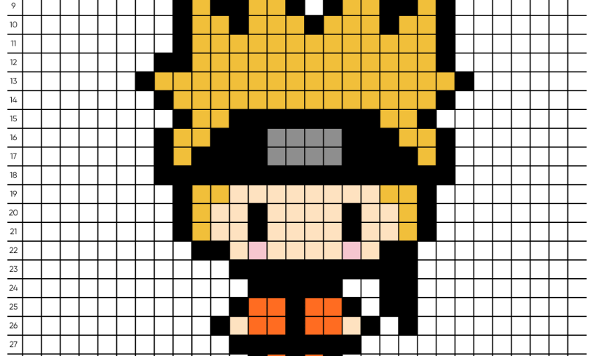 Pixel art Naruto - Tilipix