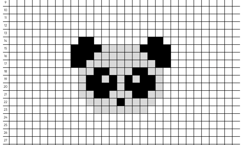 Pixel art Panda - Tilipix