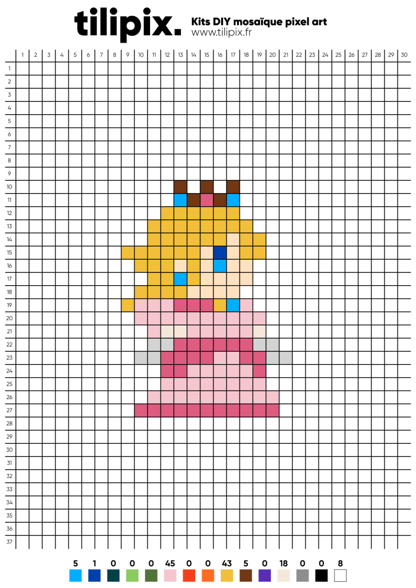 Pixel art Peach - Tilipix