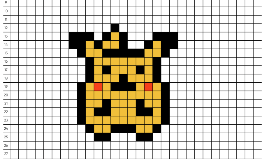 Pixel art Pokémon Facile - Tilipix