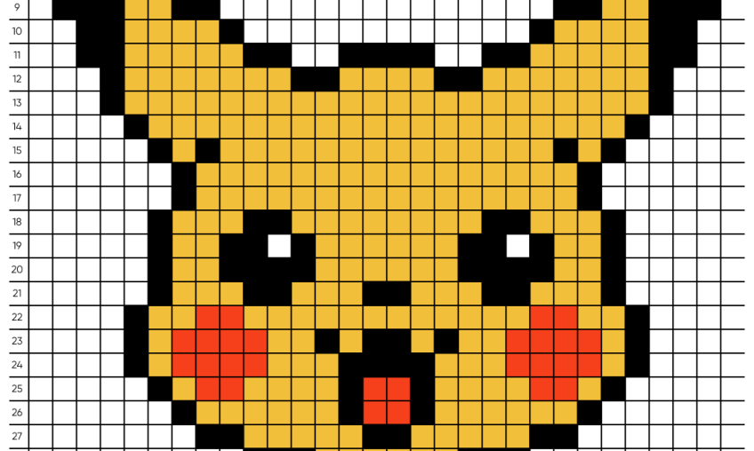 Pixel art Pokemon Pikachu - Tilipix