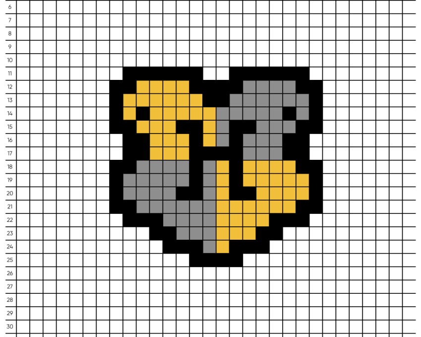 Pixel art Poudlard - Tilipix