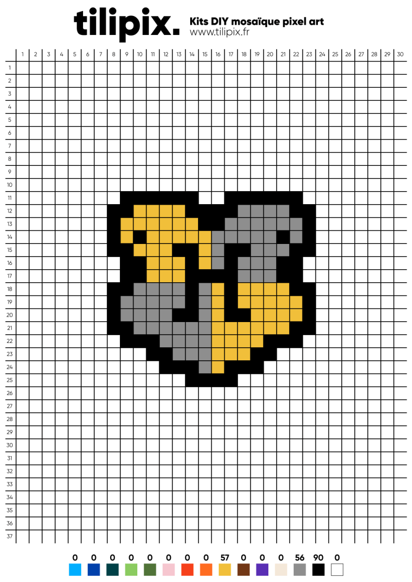 Pixel art Poudlard - Tilipix
