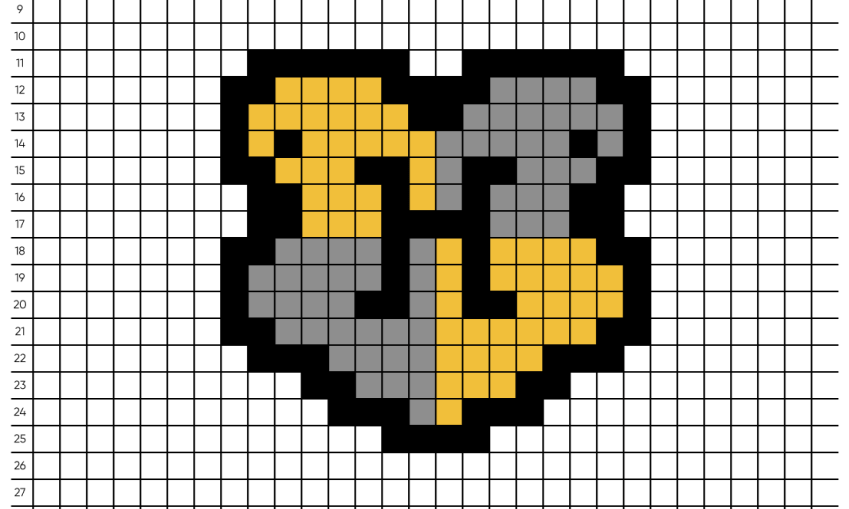 Pixel art Poudlard - Tilipix