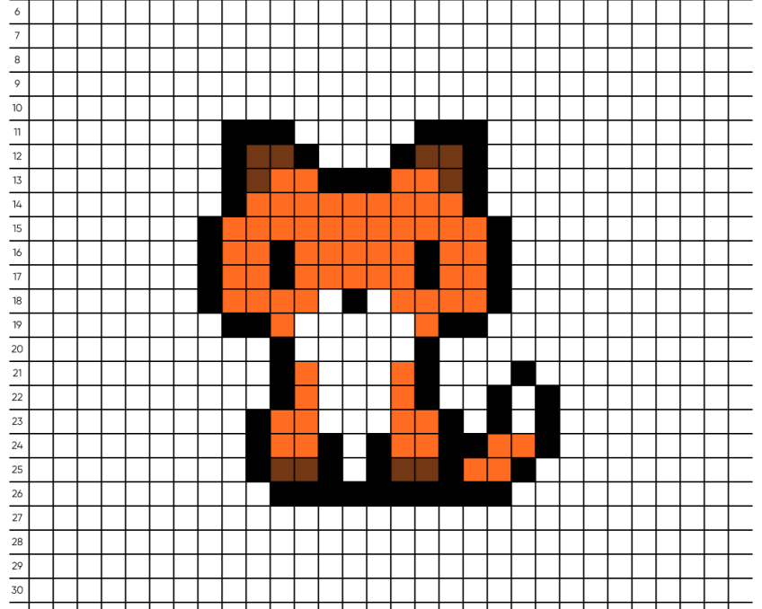 Pixel art Renard - Tilipix