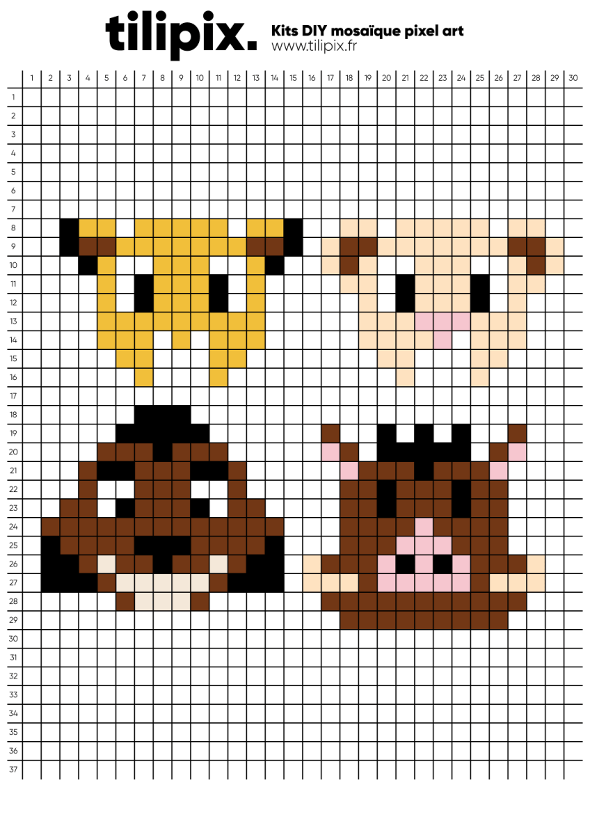 Pixel art Roi Lion - Tilipix