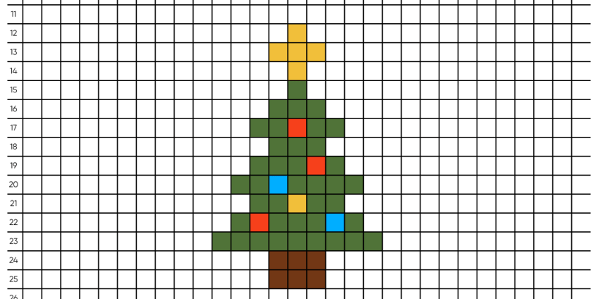 Pixel art Sapin de Noël - Tilipix