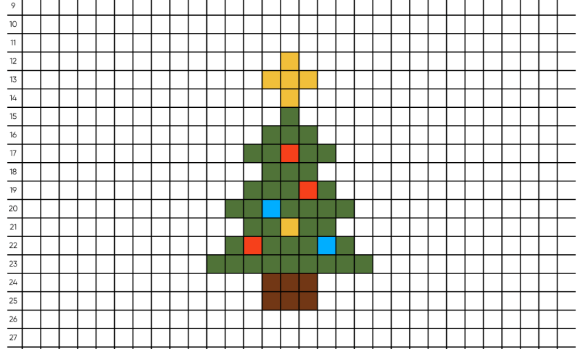 Pixel art Sapin de Noël - Tilipix