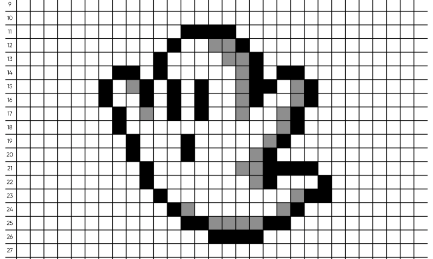 Pixel art Squelette Halloween - Tilipix