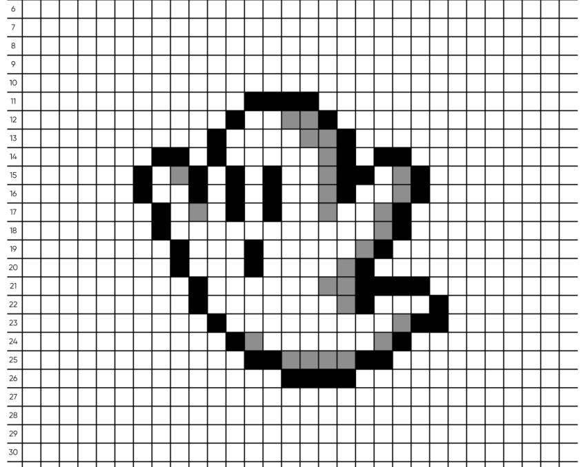 Pixel art Squelette Halloween - Tilipix
