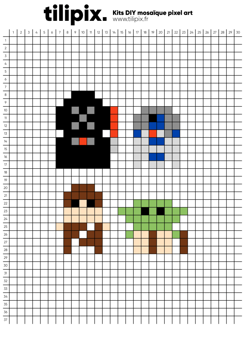 Pixel art Star Wars - Tilipix